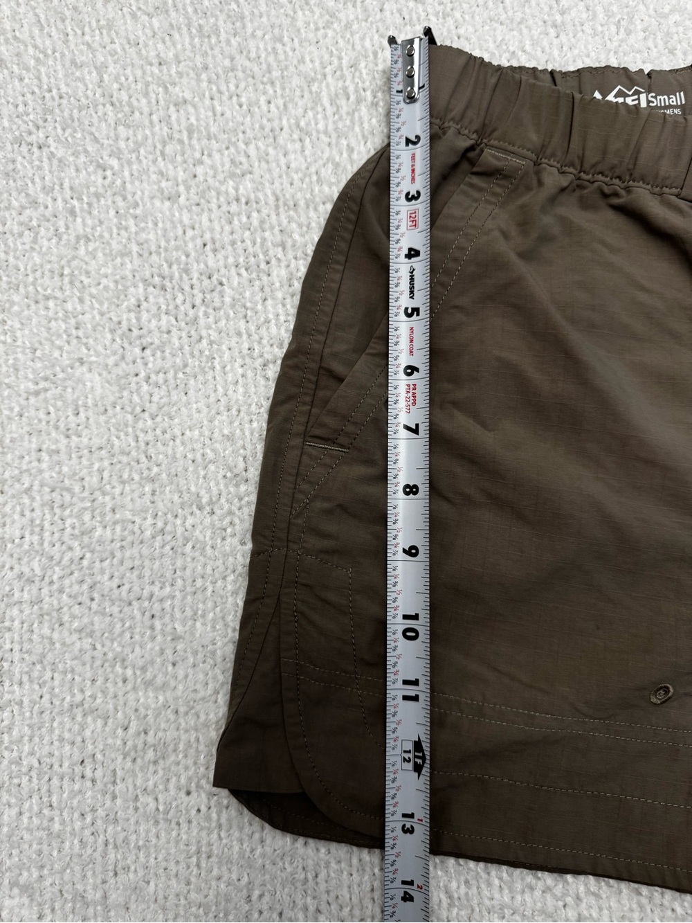 Women’s REI Co-Op Olive Brown Quick-Dry Elastic Waist Shorts - Picture 10 of 12